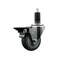 Service Caster 3.5'' Gray Poly Swivel 1-1/4'' Expanding Stem Caster with Brake SCC-EX20S3514-PPUB-PLB-114 - alternate 1